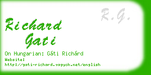 richard gati business card