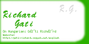 richard gati business card